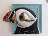 Puffin by Dianne Preston, Sculpture, mosaic, papier mâché