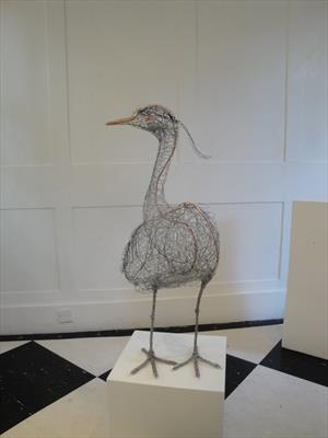 Who took my fish! by Dianne Preston, Sculpture, wire