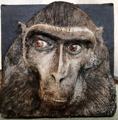 Zoo Macaque by Dianne Preston, Sculpture, Paper